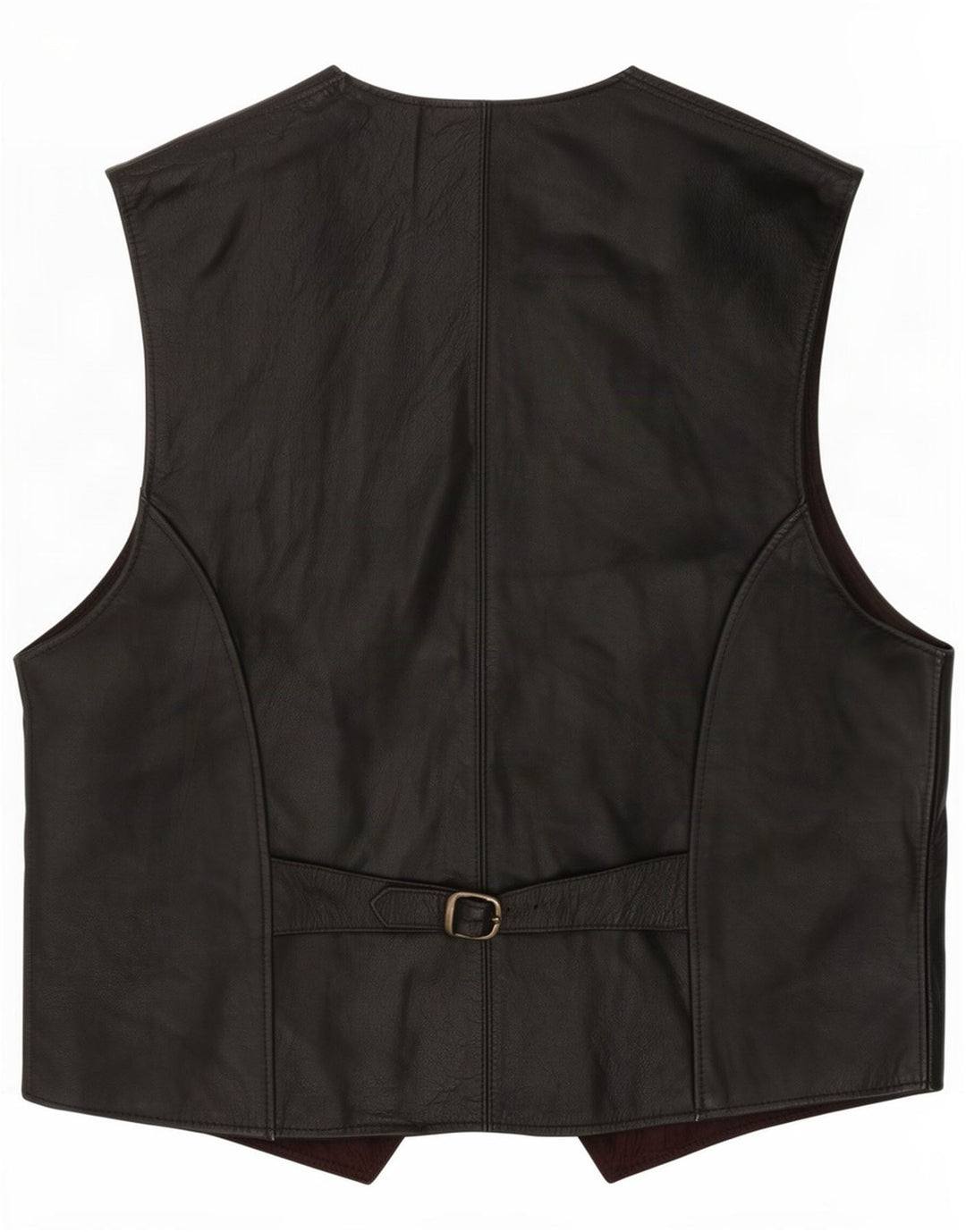 gilet en cuir homme vintage IT 52 Grand Noir