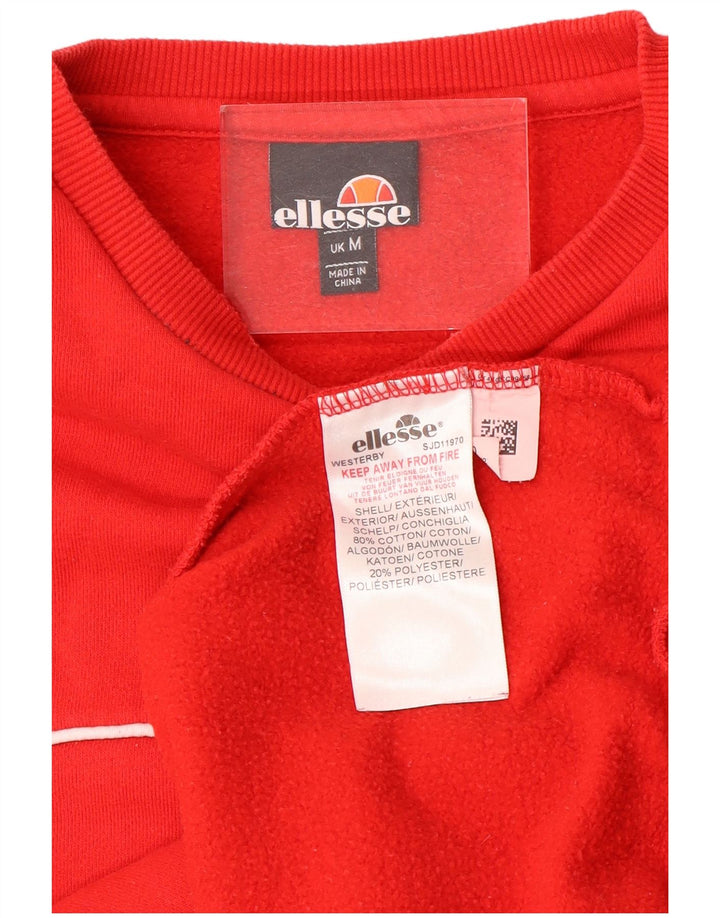 Ellesse Sweat-shirt graphique en coton rouge moyen pour homme