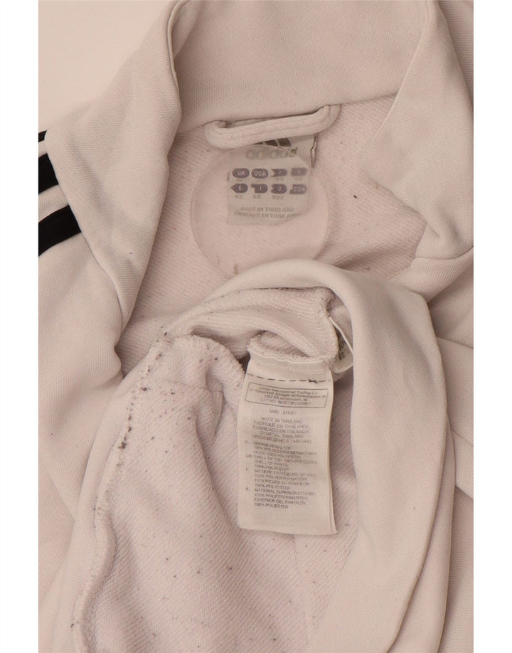 ADIDAS Veste de survêtement pour femme UK 16 Large Blanc Polyester