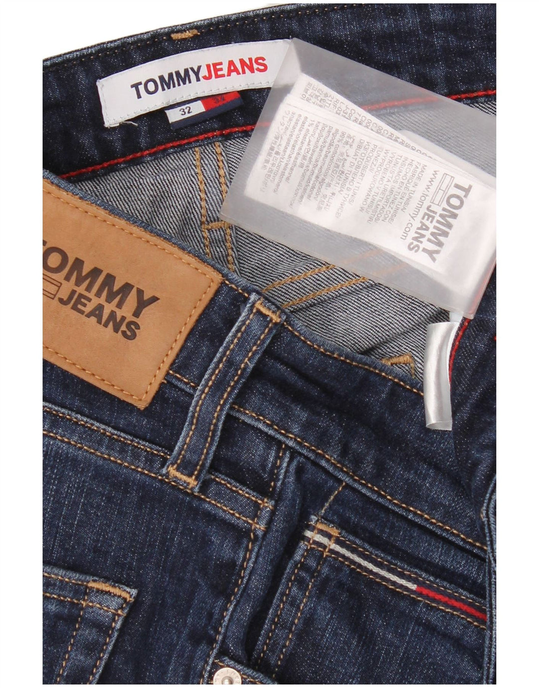 Tommy Hilfiger Jean Bootcut Femme W32 L32 Bleu Coton