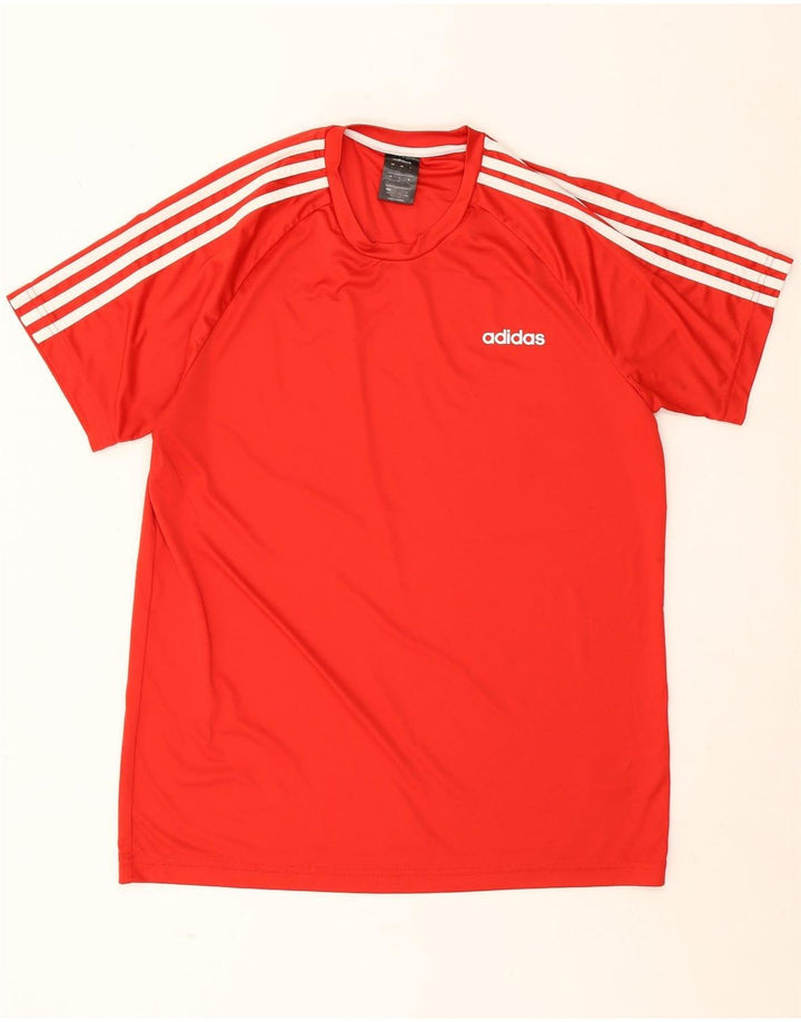Adidas Hommes Climalite T-Shirt Haut Grand Rouge Polyester