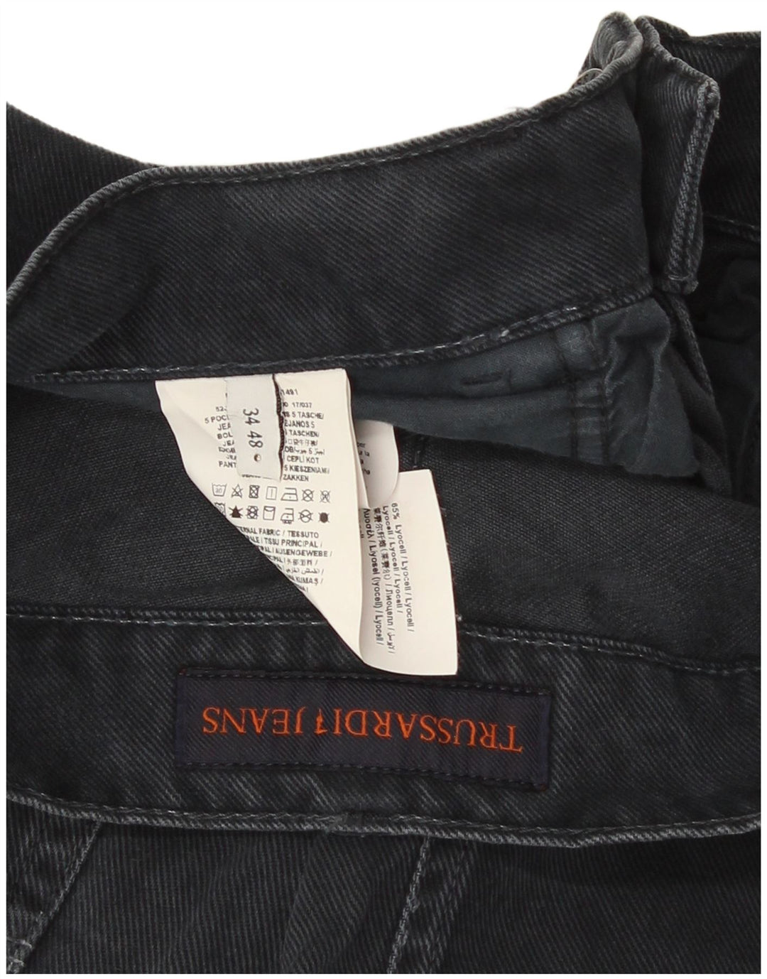 Trussardi Jean Droit Homme IT 48 Medium W34 L30 Coton Noir
