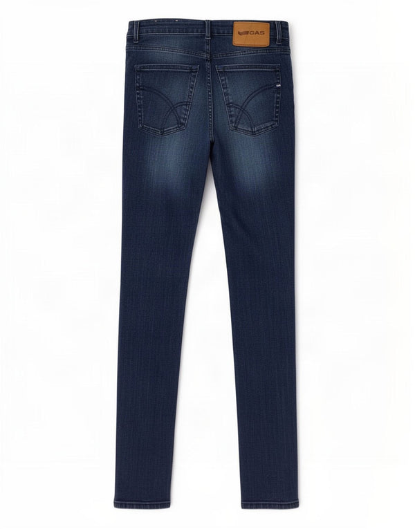 Gas Jean skinny Sax femme W30 L32 coton bleu marine
