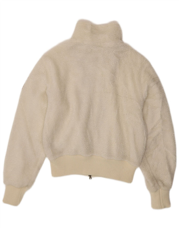 CANADIENS Veste Polaire Femme IT 46 Large Polyester Blanc Cassé