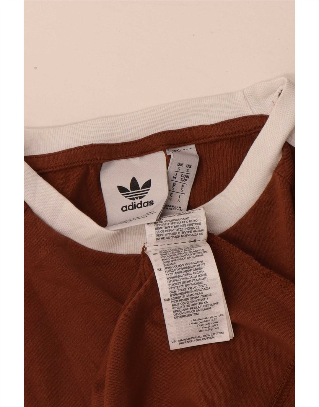 Adidas T-Shirt Homme Haut Petit Coton Marron
