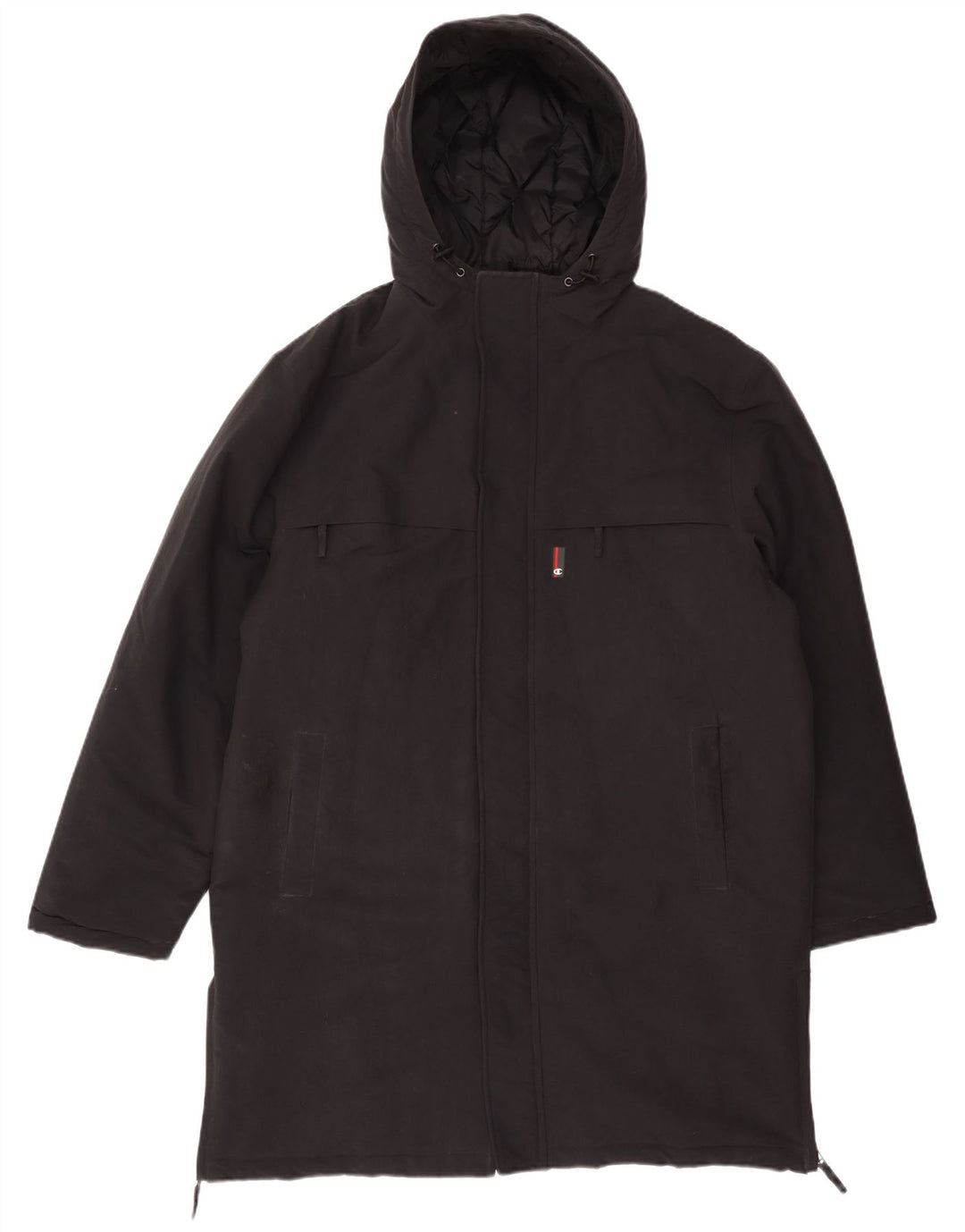 Champion Manteau rembourré à capuche pour homme UK 40 Large Noir Polyamide