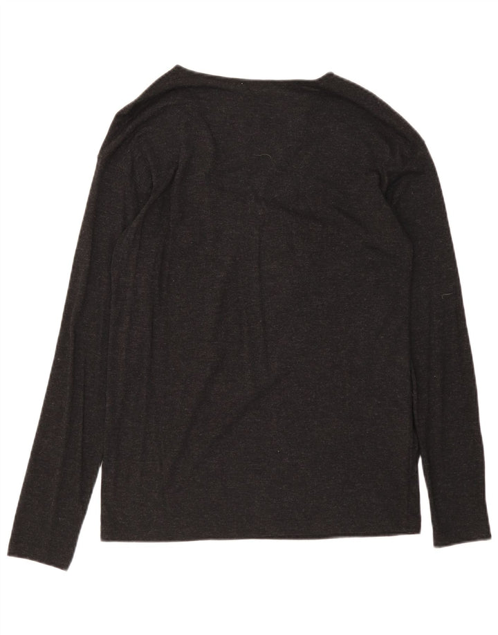 Massimo Dutti Haut à manches longues pour femme UK 12 Medium Noir