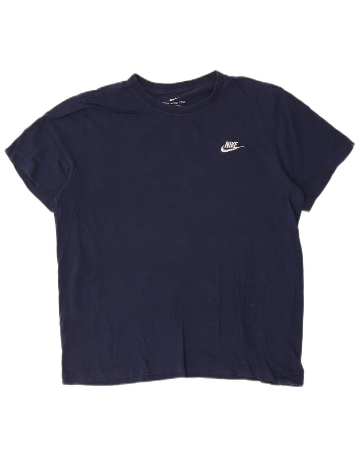 Nike T-shirt pour homme en coton bleu marine Taille L