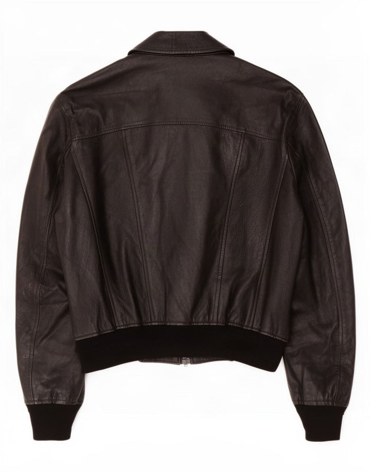 veste en cuir homme vintage UK 38 Noir Moyen