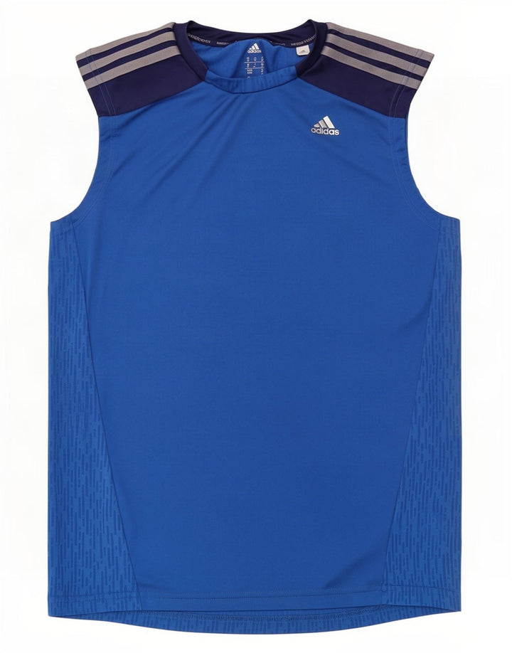 Adidas Homme Climacool Débardeur Bleu Moyen Colorblock Polyester