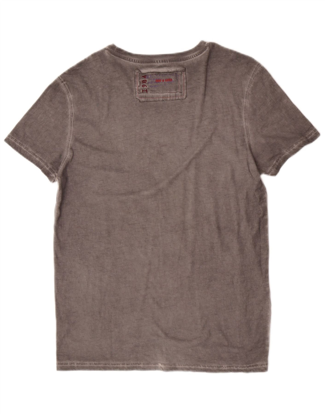 Desigual T-Shirt Graphique Homme Gris Moyen Coton
