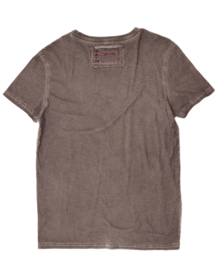 Desigual T-Shirt Graphique Homme Gris Moyen Coton