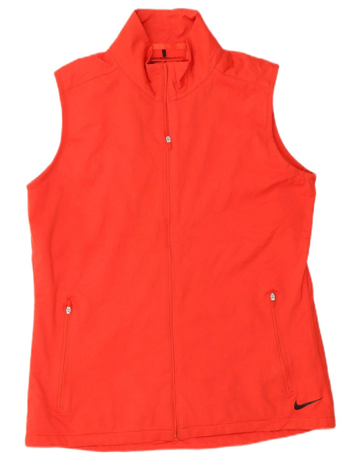 Nike Veste de survêtement sans manches pour femme UK 14 Rouge moyen Polyester