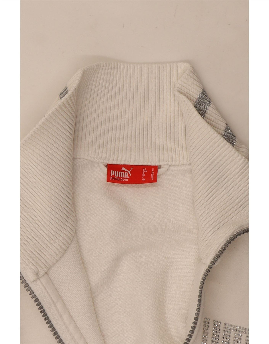 Puma Veste de survêtement pour femme UK 10 Small Blanc