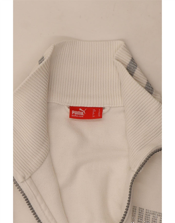 Puma Veste de survêtement pour femme UK 10 Small Blanc