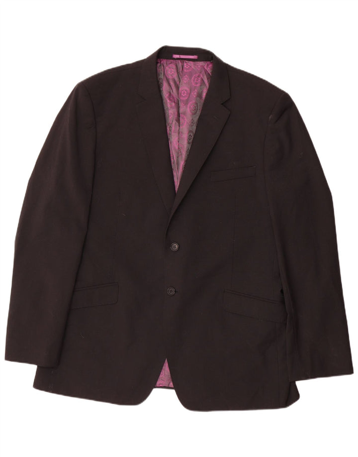 Ted Baker Veste Blazer Longue à 2 Boutons pour Homme UK 44 2XL Laine Noire