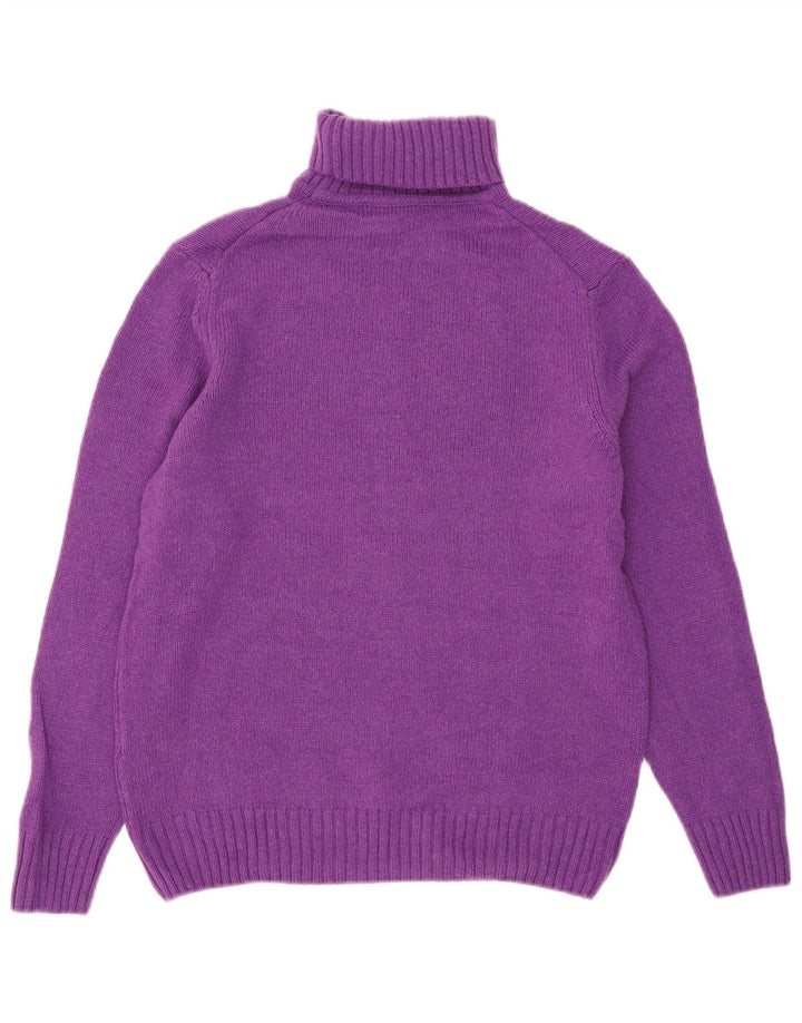Zara Pull col roulé pour femme UK 14 Laine violet moyen