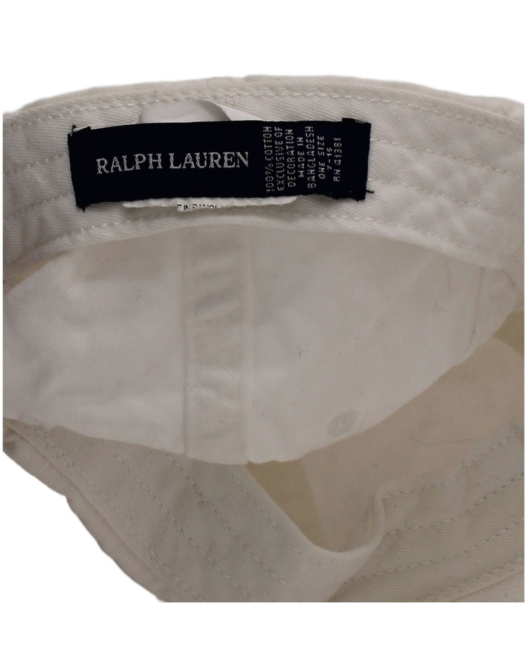 Casquette de baseball Ralph Lauren pour garçon, taille unique, en coton blanc