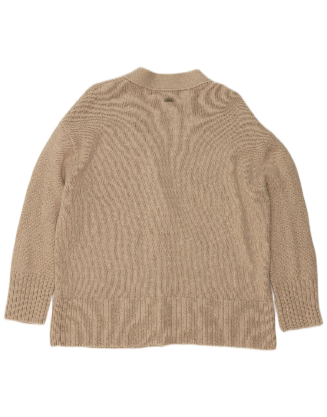 Barbour Cardigan surdimensionné pour femme UK 10 Petit coton beige