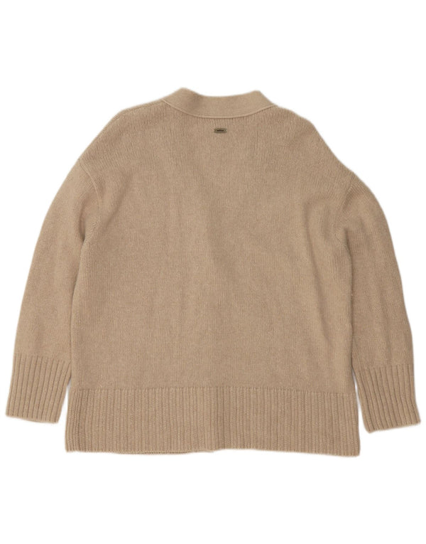Barbour Cardigan surdimensionné pour femme UK 10 Petit coton beige