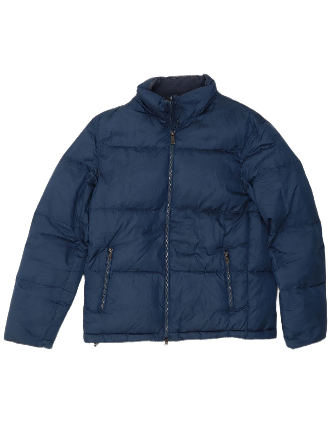 Massimo Dutti Veste matelassée pour homme UK 40 Large Bleu Marine Polyester