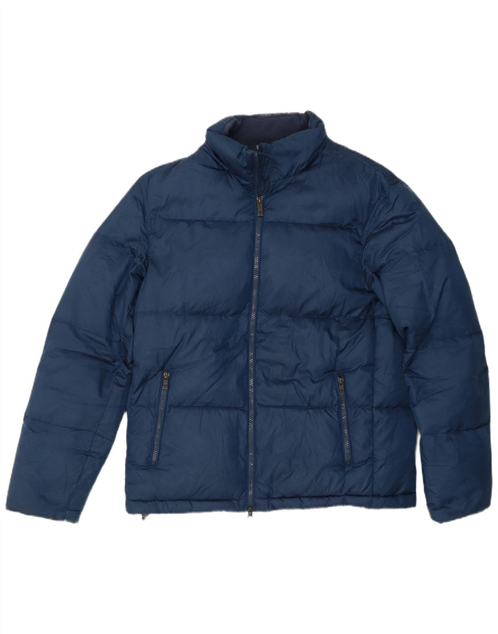 Massimo Dutti Veste matelassée pour homme UK 40 Large Bleu Marine Polyester