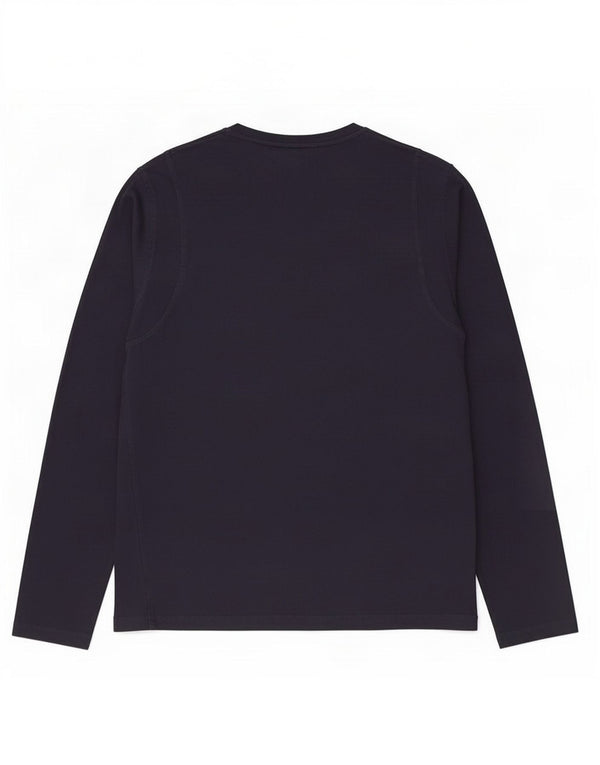 Napapijri Haut graphique pour homme à manches longues en coton bleu marine moyen