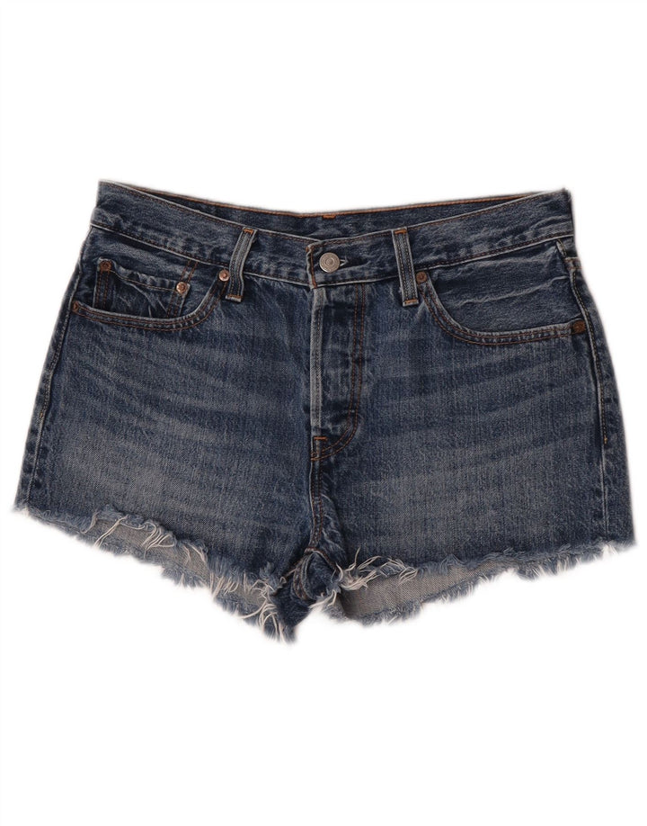 Levi's Short en Jean 501 Femme W28 Bleu Moyen Coton