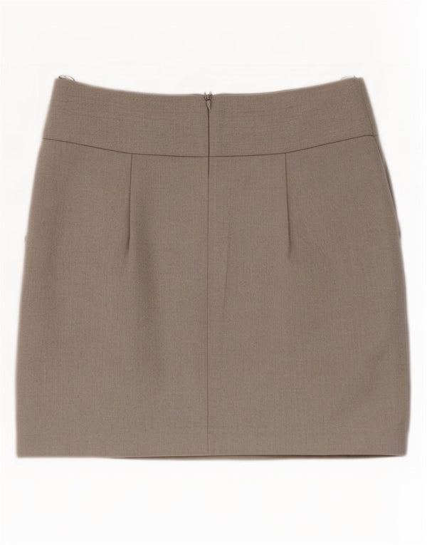 Topshop Mini jupe femme UK 12 Medium W28 gris polyester