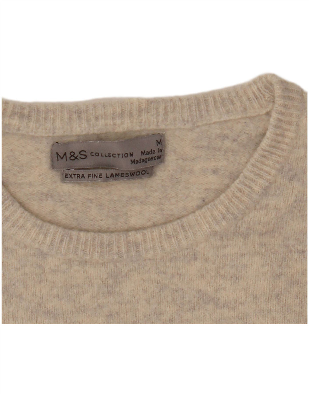 Marks & Spencer Pull à col rond pour femme UK 14 Gris moyen moucheté