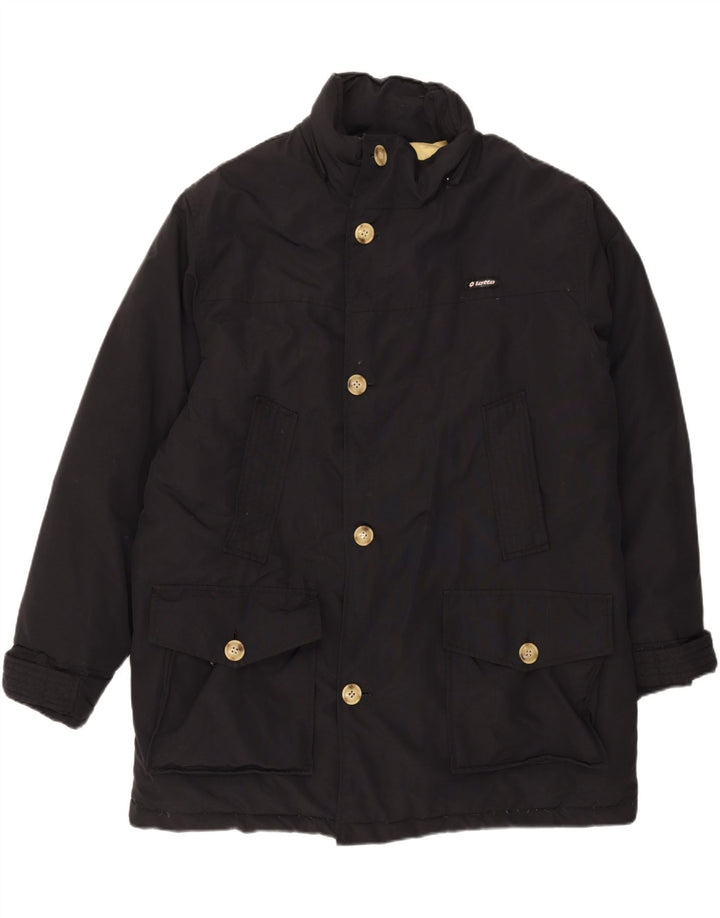 LOTTO Mens Padded Jacket UK 42 XL Black Nylon Vintage Lotto and Second-Hand Lotto from Messina Hembry 