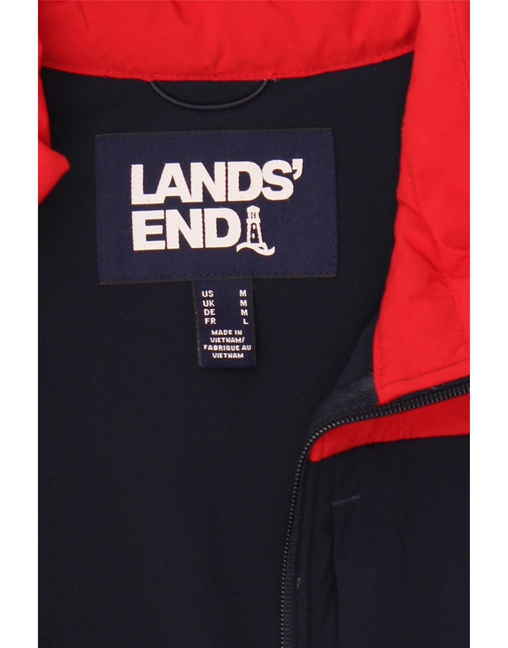 Lands End Veste matelassée pour homme UK 38 Rouge moyen Polyester colour block