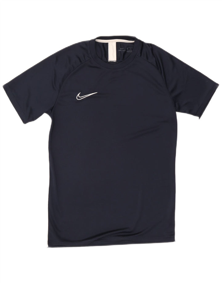 Nike Hommes Dri Fit T-Shirt Haut Bleu Marine Colorblock Polyester