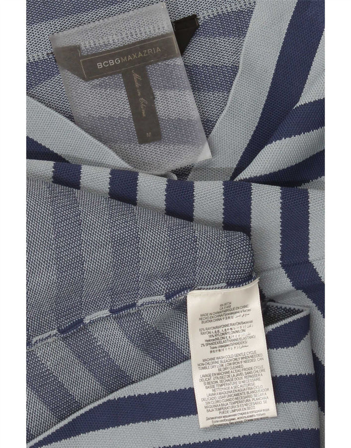 BCBGMAXAZRIA Jupe crayon femme Medium W26 Rayonne rayée bleue