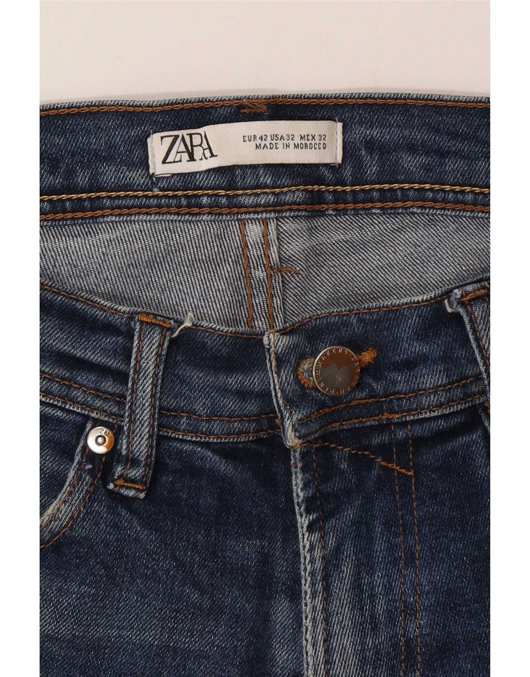 Zara Jean slim pour homme EU 42 Large W32 L30 Bleu