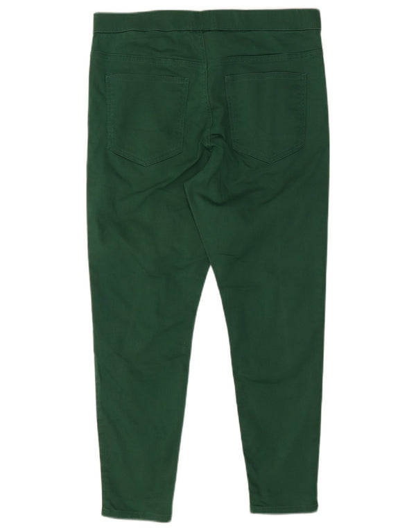 Marks & Spencer Pantalon court décontracté pour femme UK 16 Large W34 L26 Vert