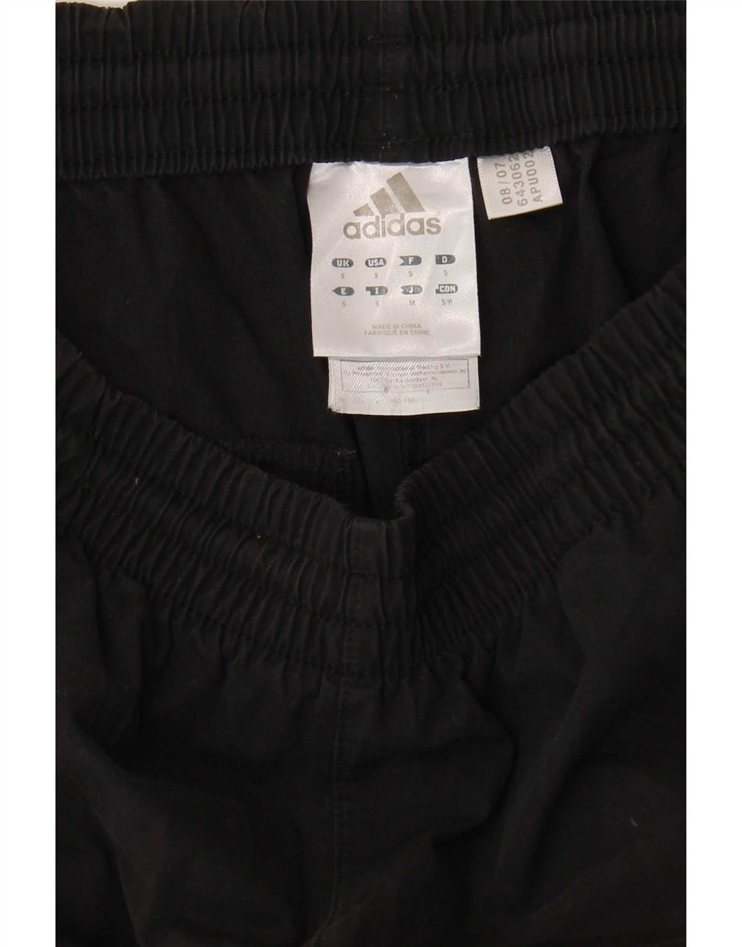 Adidas Pantalon de survêtement Capri pour femme UK 10 Petit Noir Polyester