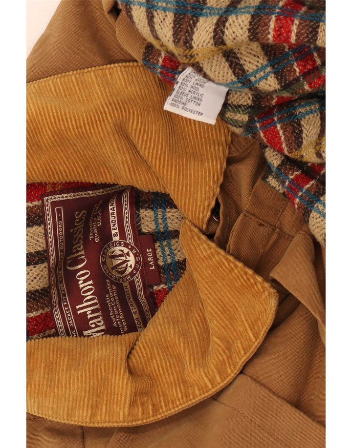 Marlboro Classics Manteau Capelet Homme UK 40 Grand Coton Beige