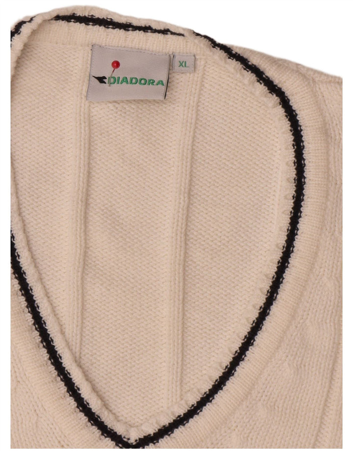 Diadora Débardeur Gilet XL Blanc Coton Homme