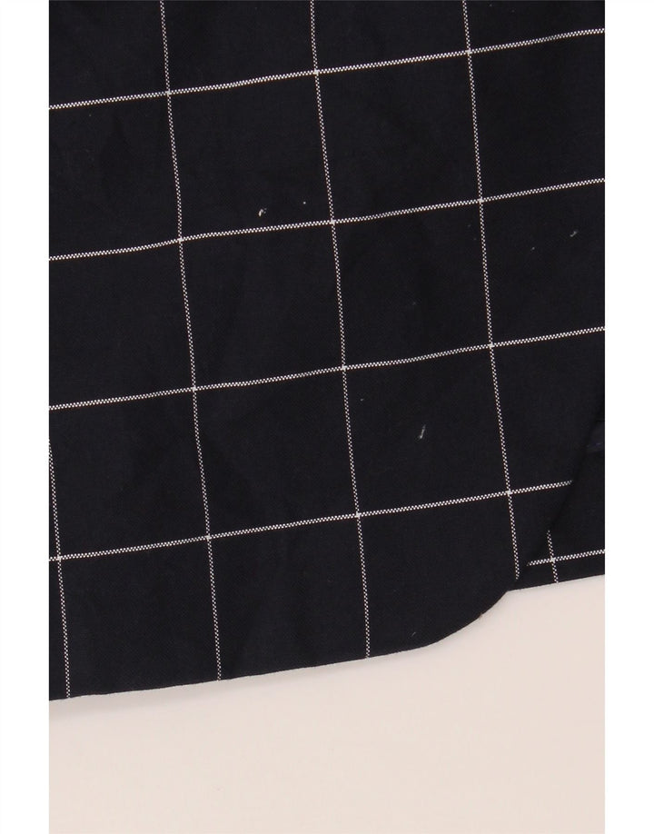 Zara Veste Blazer 2 Boutons Homme EU 46 Petit Bleu Marine à Carreaux Coton