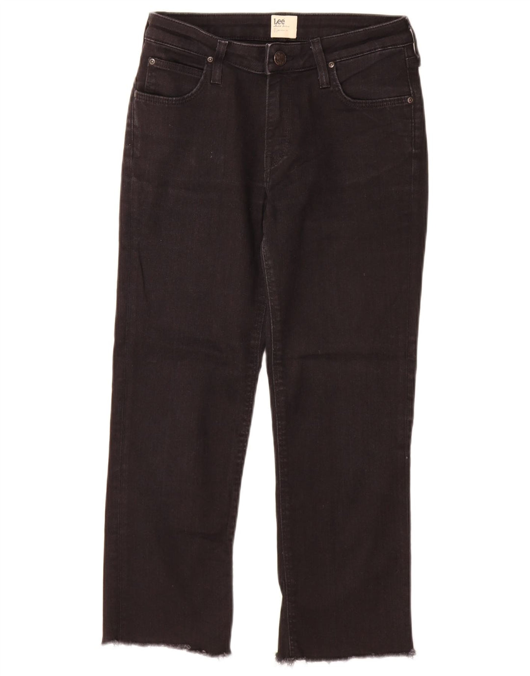 Lee Jean Droit Marion Femme W27 L25 Coton Noir
