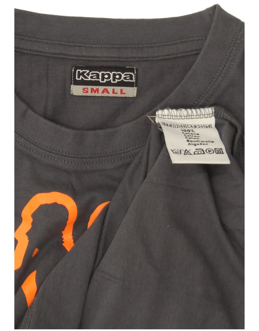 Kappa T-Shirt Graphique Homme Petit Gris Coton