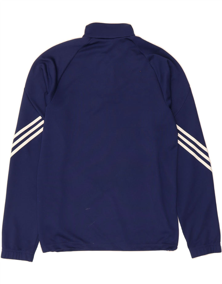 ADIDAS Mens Climalite Zip Neck Pullover Tracksuit Top Small Navy Blue Vintage Adidas and Second-Hand Adidas from Messina Hembry 