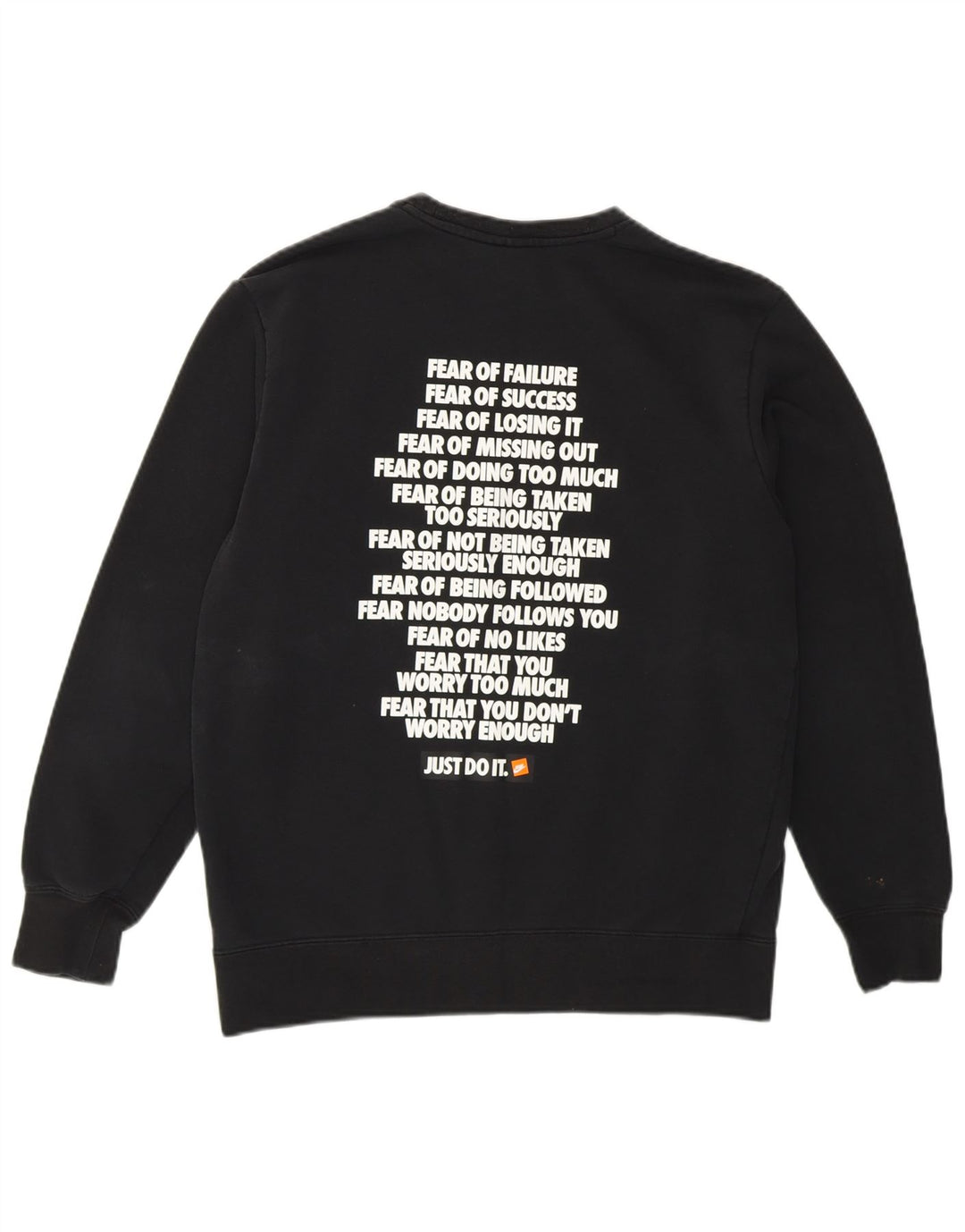 NIKE Sweat-shirt graphique pour homme XS en coton noir