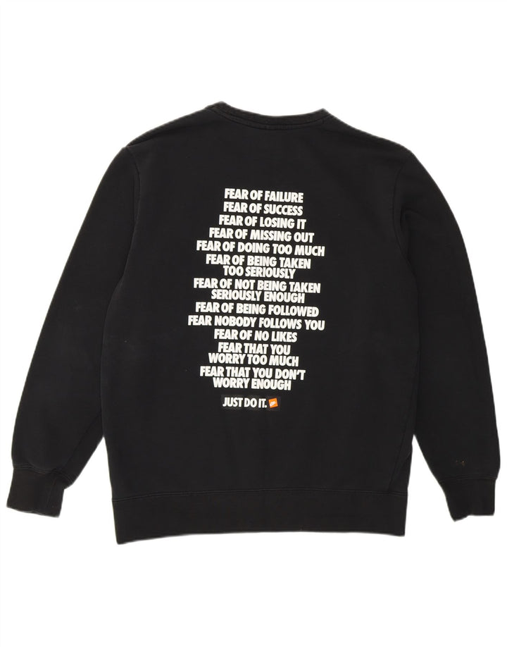 NIKE Sweat-shirt graphique pour homme XS en coton noir