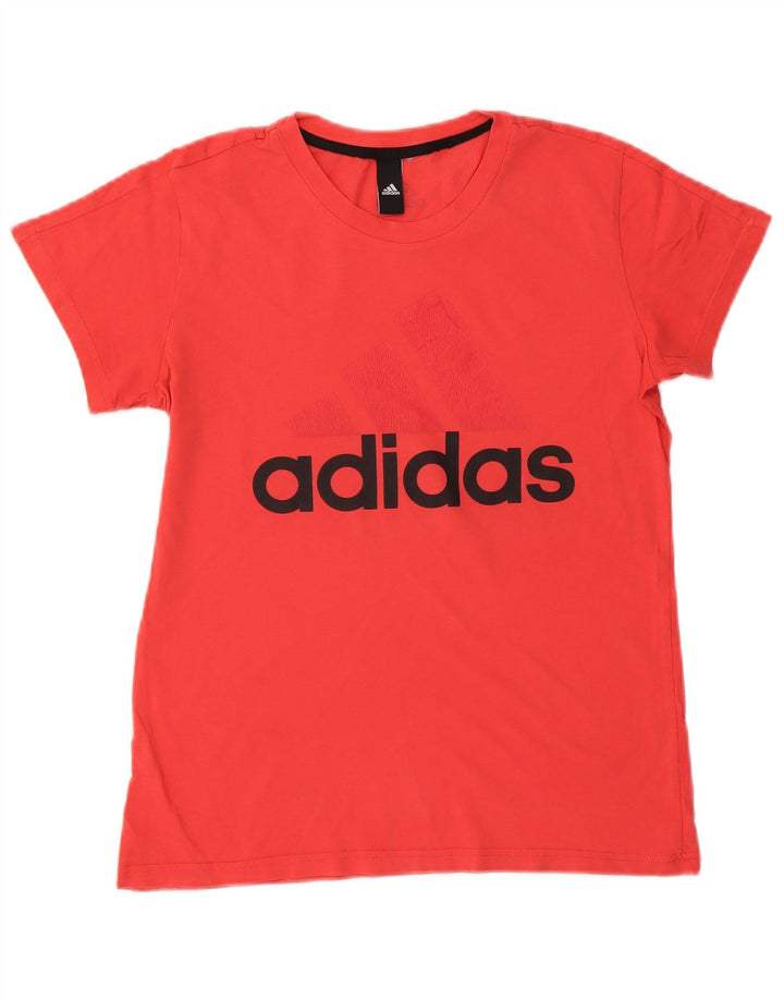 ADIDAS T-shirt graphique pour femme UK 14 Rouge moyen