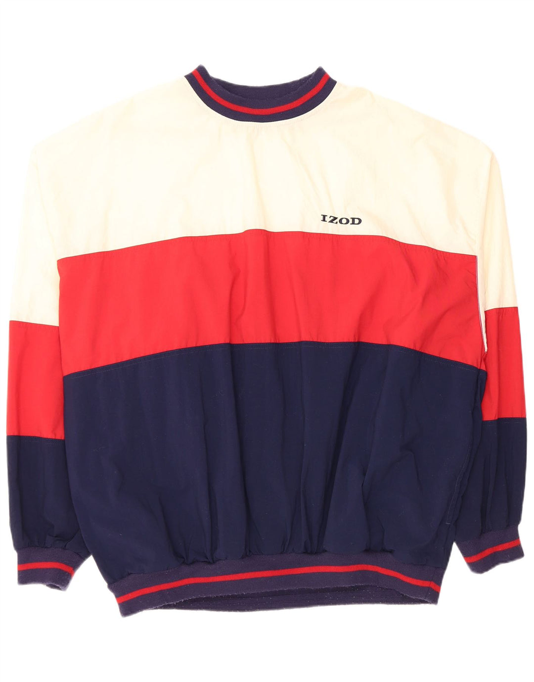 Izod Pull Survêtement Homme XL Bleu Marine Colorblock Nylon