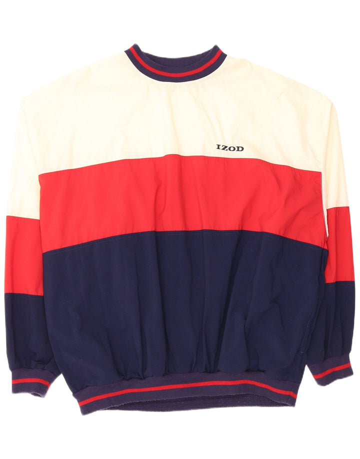 Izod Pull Survêtement Homme XL Bleu Marine Colorblock Nylon