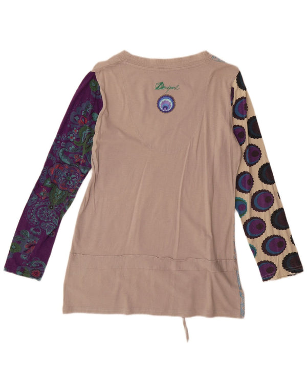 Desigual Tunique à motif abstrait pour femme UK 18 XL Coton beige