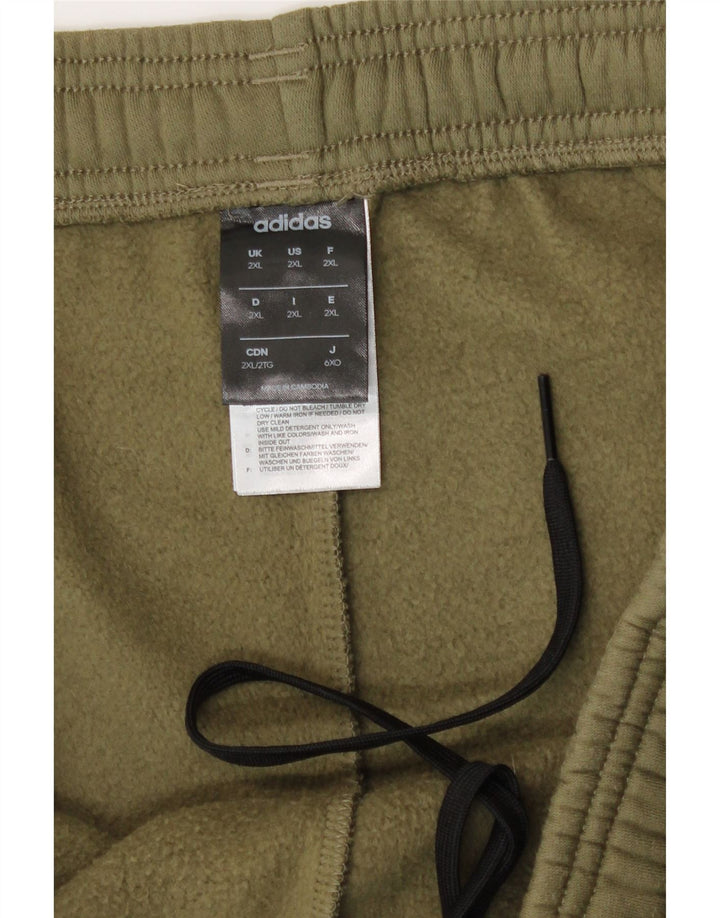 Adidas Pantalon de survêtement graphique pour homme 2XL en coton kaki